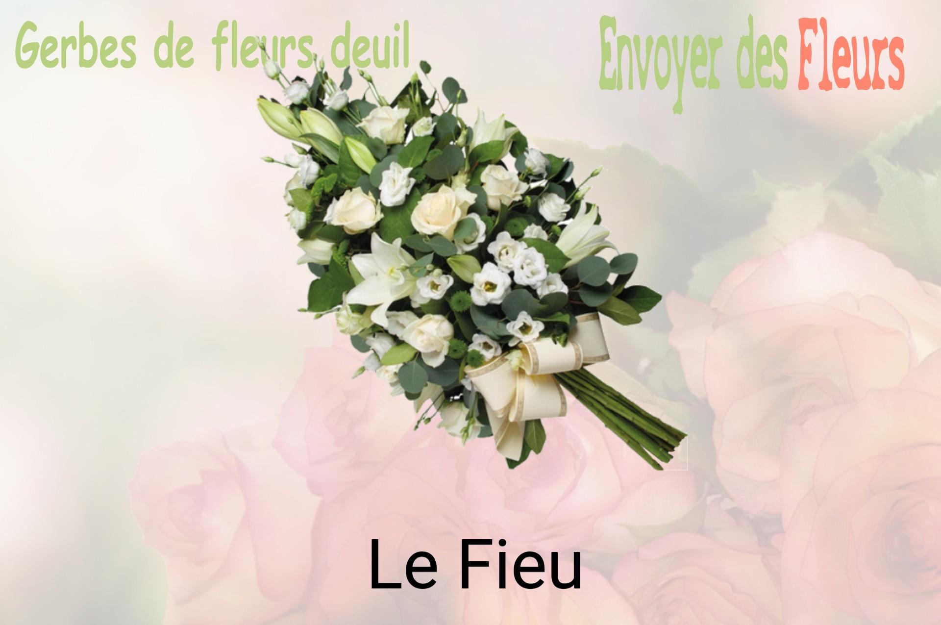 Gerbe de fleurs de deuil livrée à Le Fieu